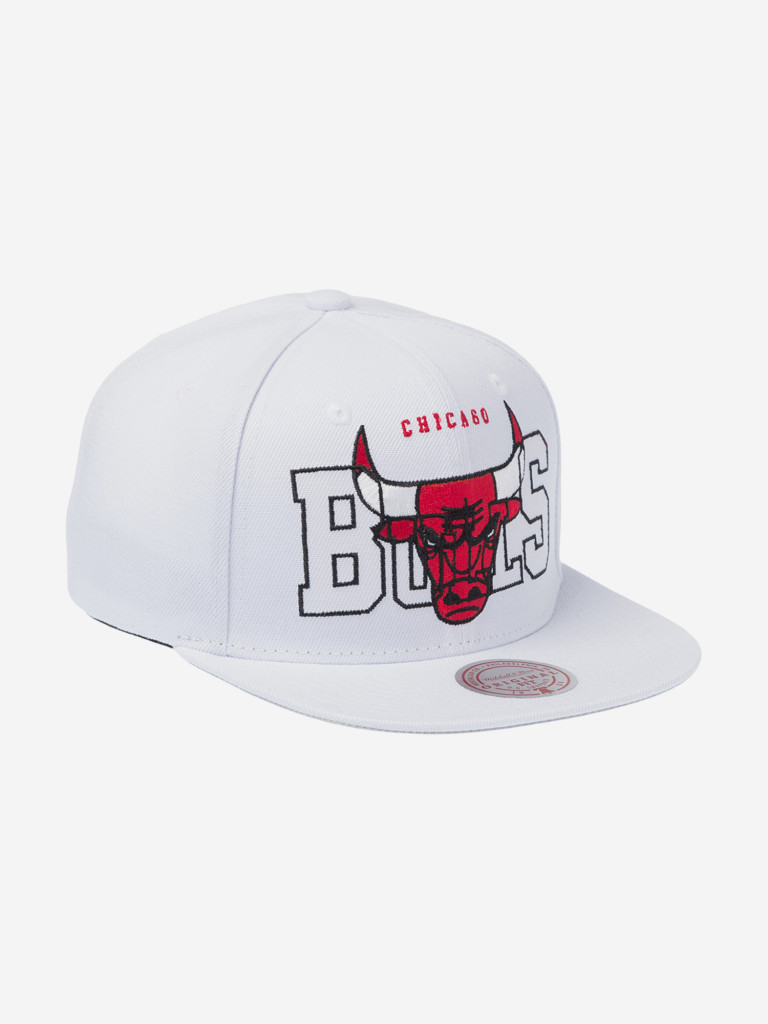 Бейсболка с прямым козырьком MITCHELL NESS HS10387-CBUWHIT Chicago Bulls NBA (белый)