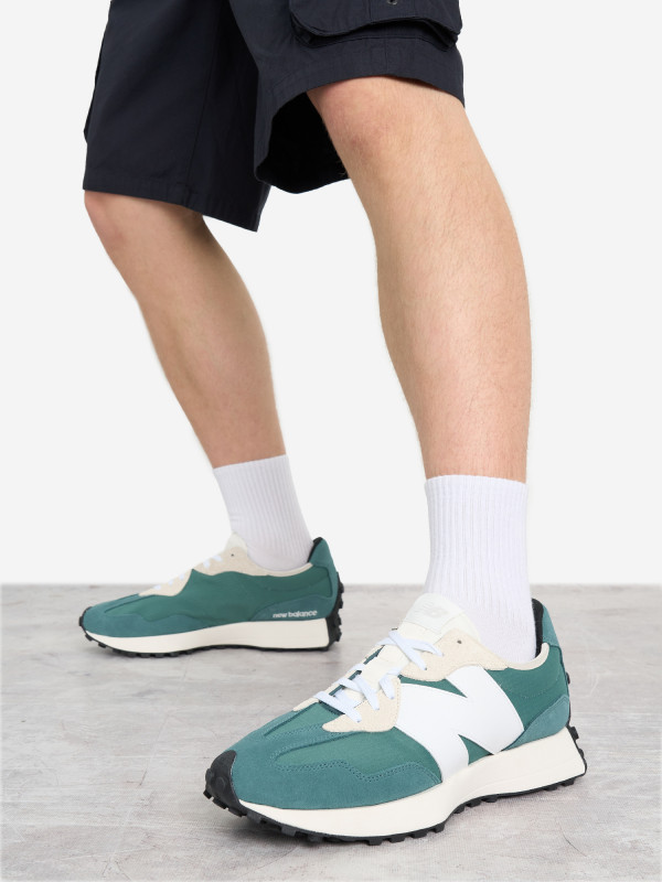 Кроссовки мужские New Balance 327 арт. U327SBA зеленый/бежевый/белый цвет — купить за 15499 руб., отзывы в интернет-магазине Спортмастер