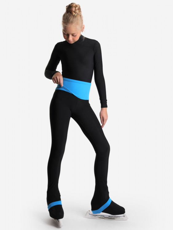 Термобрюки с широким поясом на завышенной талии для фигурного катания IceDress
