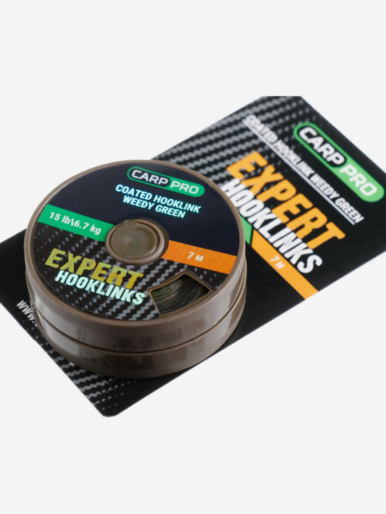 Поводковый материал в оболочке зеленый CARP PRO 15lb 7м