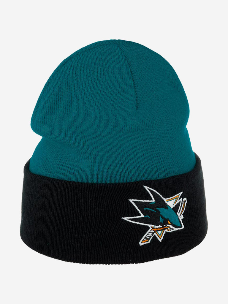 Шапка с отворотом MITCHELL NESS MN-NHL-EU174-SANSHA-TEA San Jose Sharks NHL (голубой)