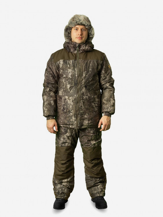 Костюм зимний для охоты Следопыт Orionactive, зеленая кора