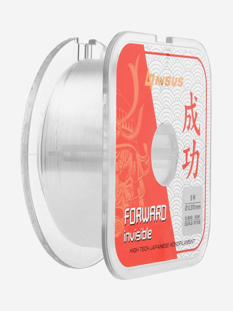 Леска для рыбалки Nisus FORWARD Invisible Nylon 0,370мм, 100м, 10,45кг, прозрачный