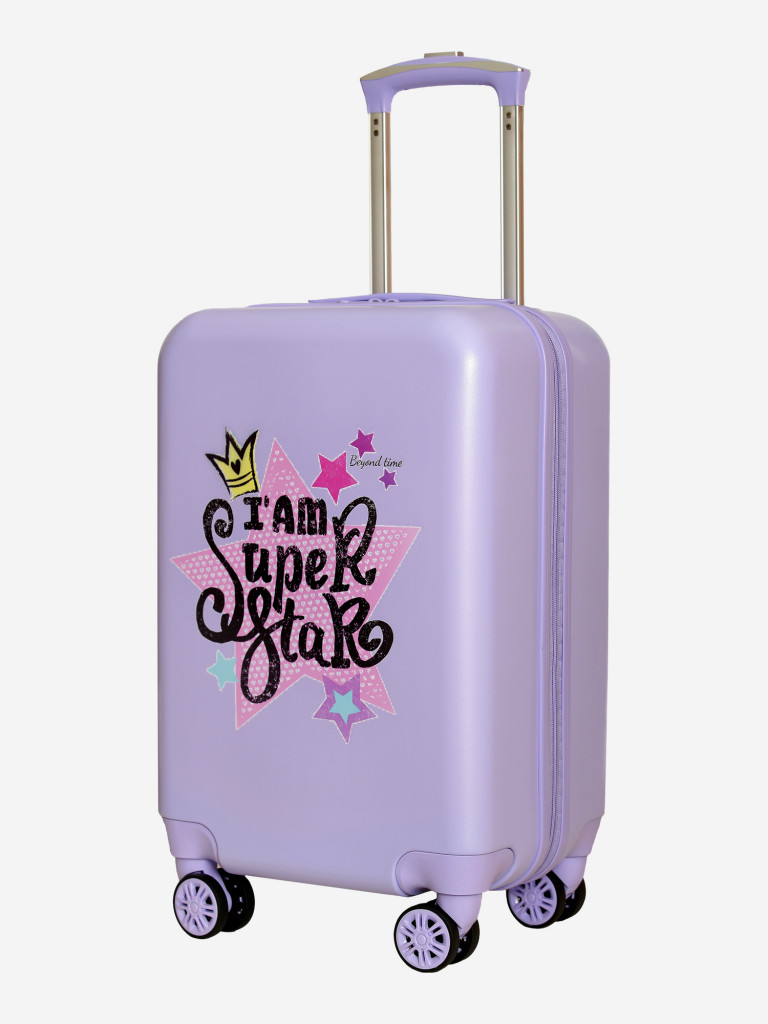 Чемодан детский BEYOND TIME G228 Супер стар сиреневый