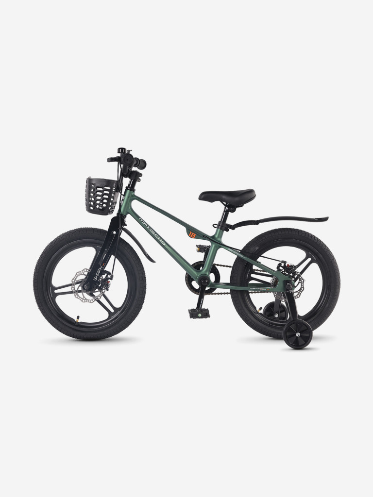 Велосипед Детский Maxiscoo Shark pro 18'' Зеленый Матовый (2026)