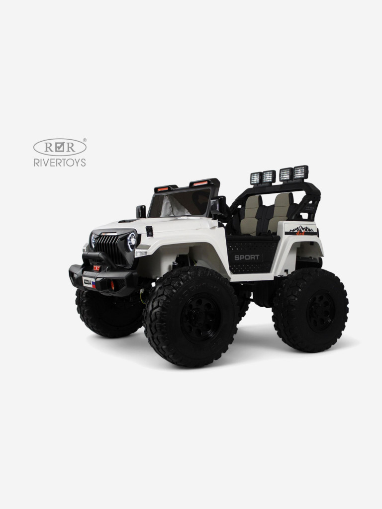 Двухместный 4 WD трансформер электромобиль RIVERTOYS Jeep с пультом