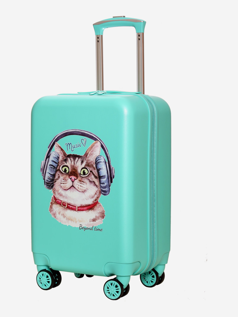 Чемодан детский BEYOND TIME G213 Кот Music зеленый