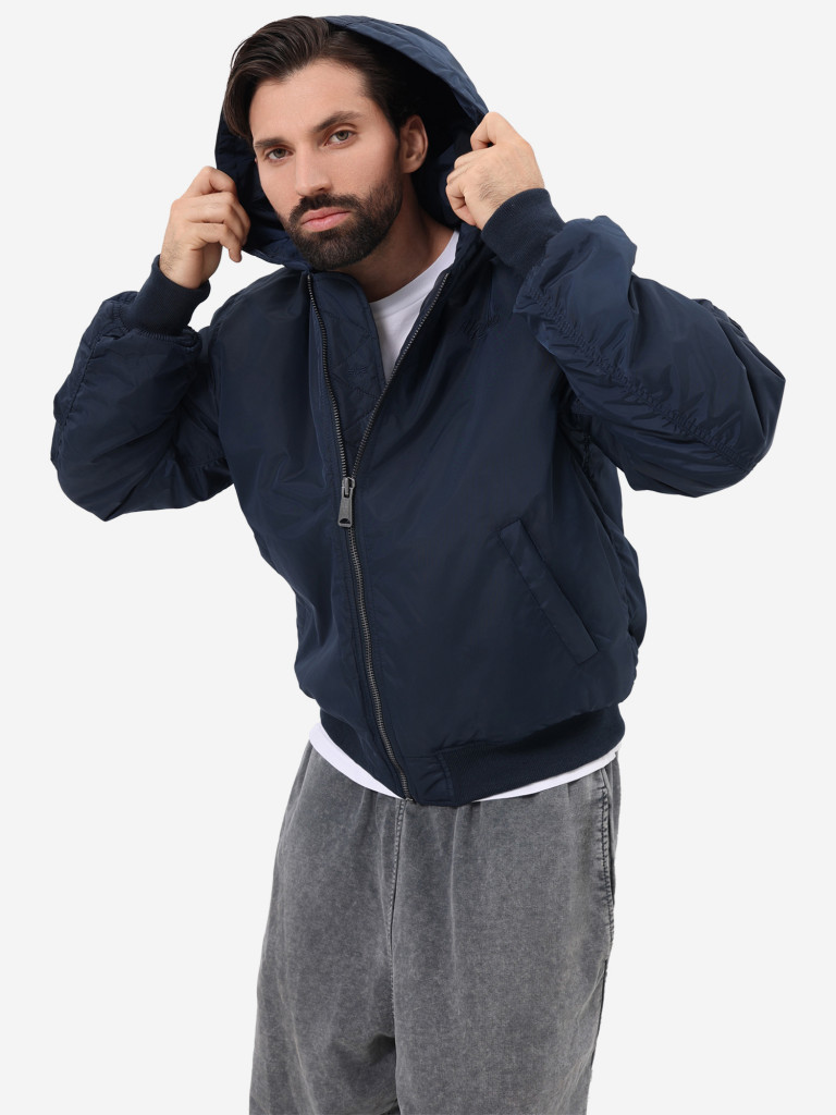 Бомбер утепленный мужской MA-1 Hooded Logo Oxford Alpha Industries