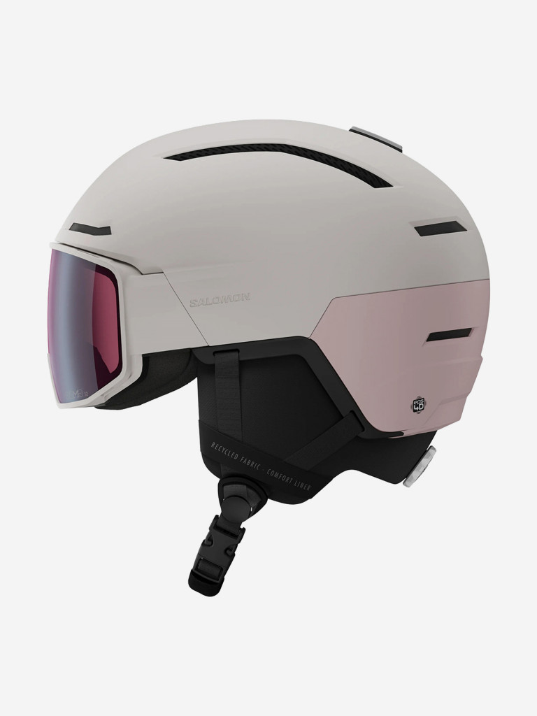 Горнолыжный шлем с визором Salomon Driver Pro Sigma Серо-Фиолетовый Cat. 2