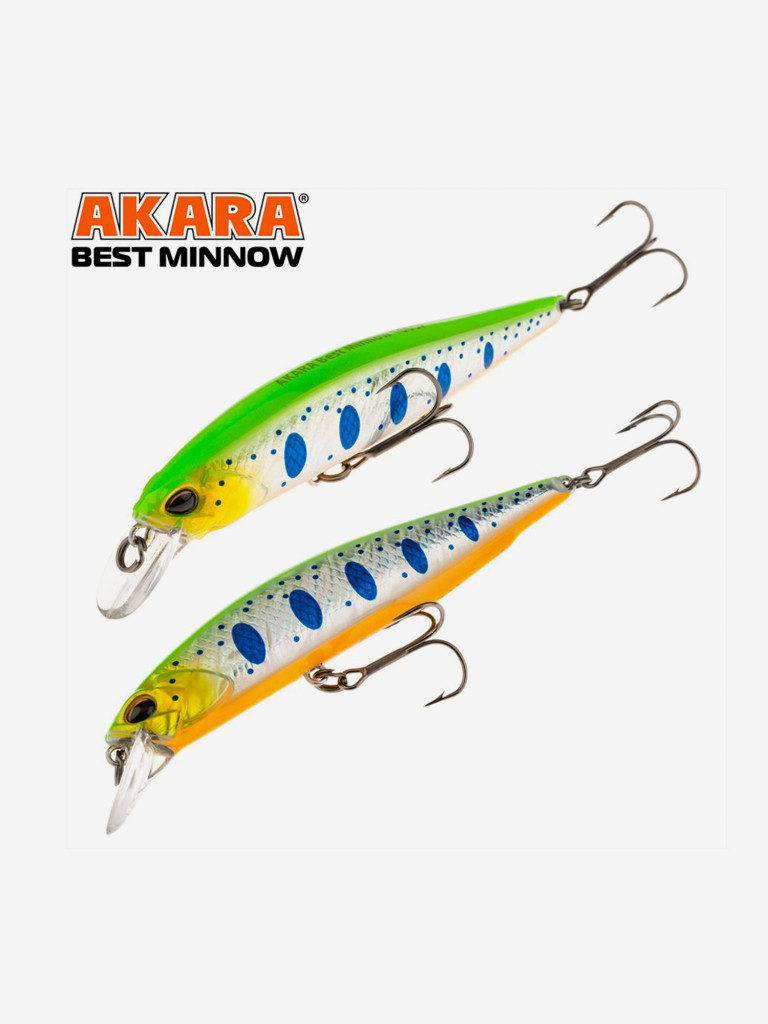 Воблер Akara Best Minnow 100SP минноу суспендер на щуку, судака 15гр A204