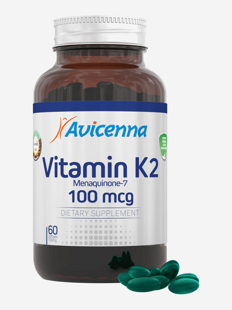 Витамин Avicenna К2 (МК-7) для костей и сердца, 60 капсул