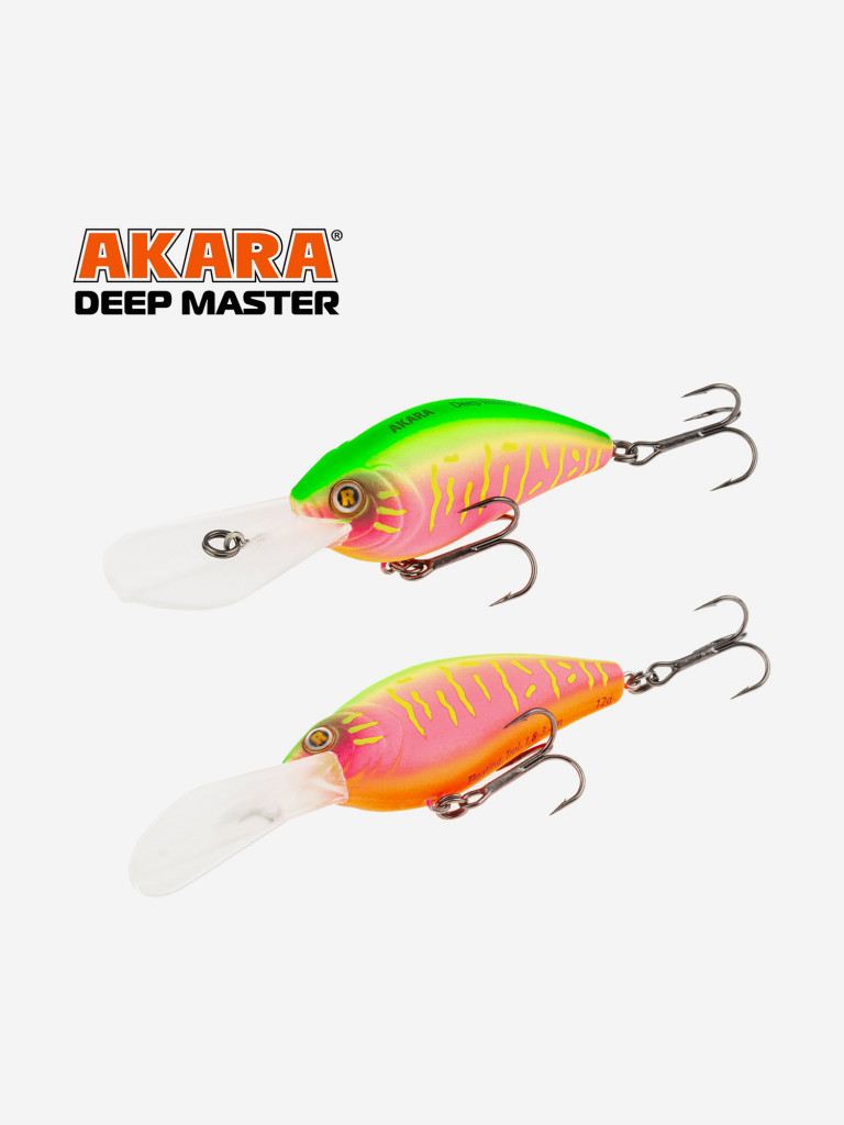 Воблер Akara Deep Master 60F кренк плавающий для троллинга на щуку, судака, окуня 12гр A207