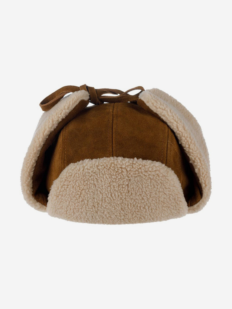 Шапка-ушанка STETSON 9297302 BOMBER CAP CALF SPLIT (коричневый)