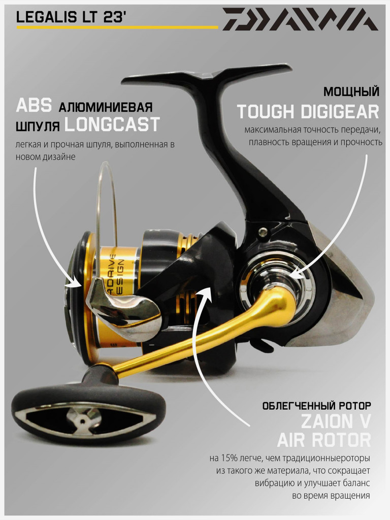 Катушка для спиннинга безынерционная Daiwa 23 Legalis LT 4000-C