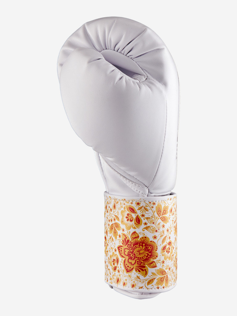 Тренировочные перчатки на липучке ULTIMATUM BOXING GEN7PRO-HTN KHOKHLOMA WHITE