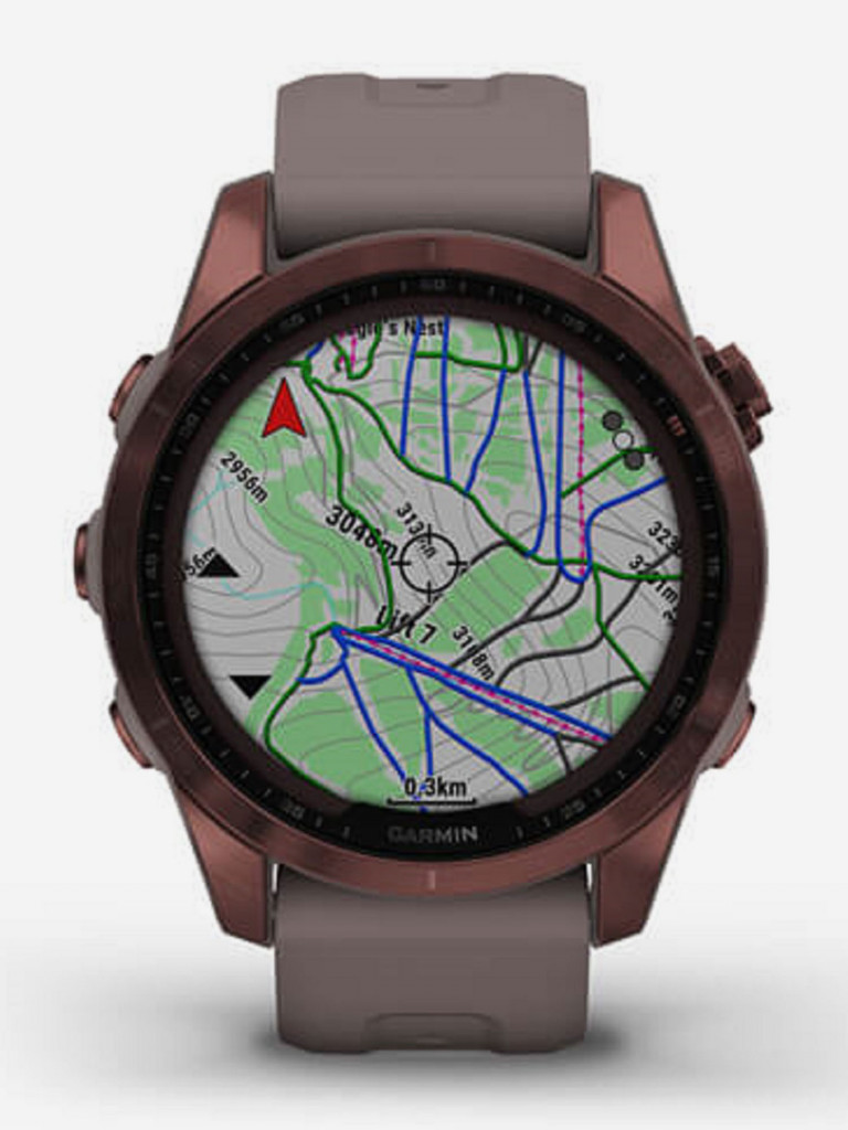 Часы Garmin Fenix 7S Sapphire Solar, титановый корпус, сапфировое стекло Power Sapphire с технологией солнечной зарядки 010-02539-29