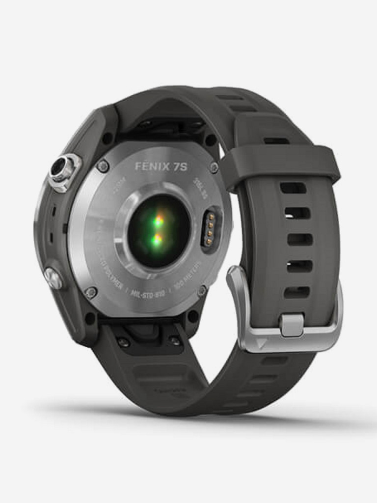 Часы Garmin Fenix 7S, серебристые с графитовым ремешком 010-02539-01