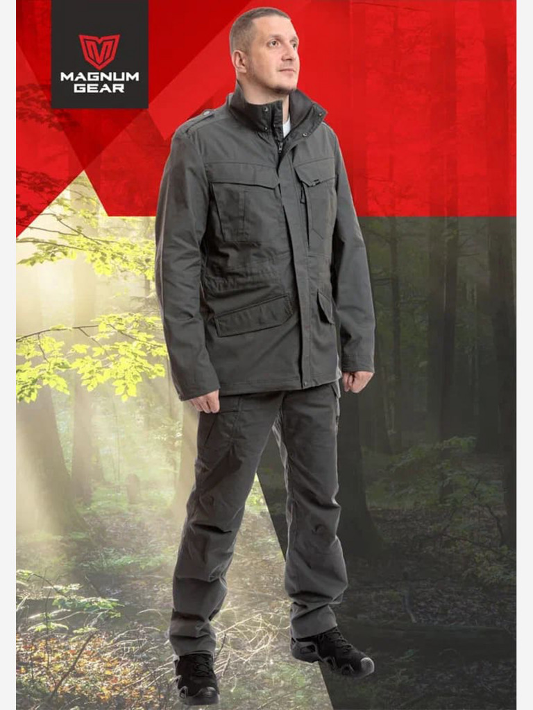 Куртка для рыбалки мужская MAGNUM GEAR FLAGMAN графит