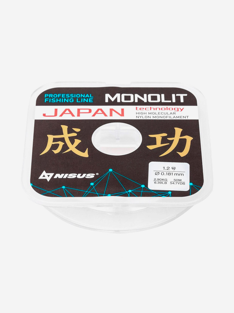 Леска для рыбалки Nisus MONOLIT Nylon 0,181мм, 50м, 2,9кг, прозрачный