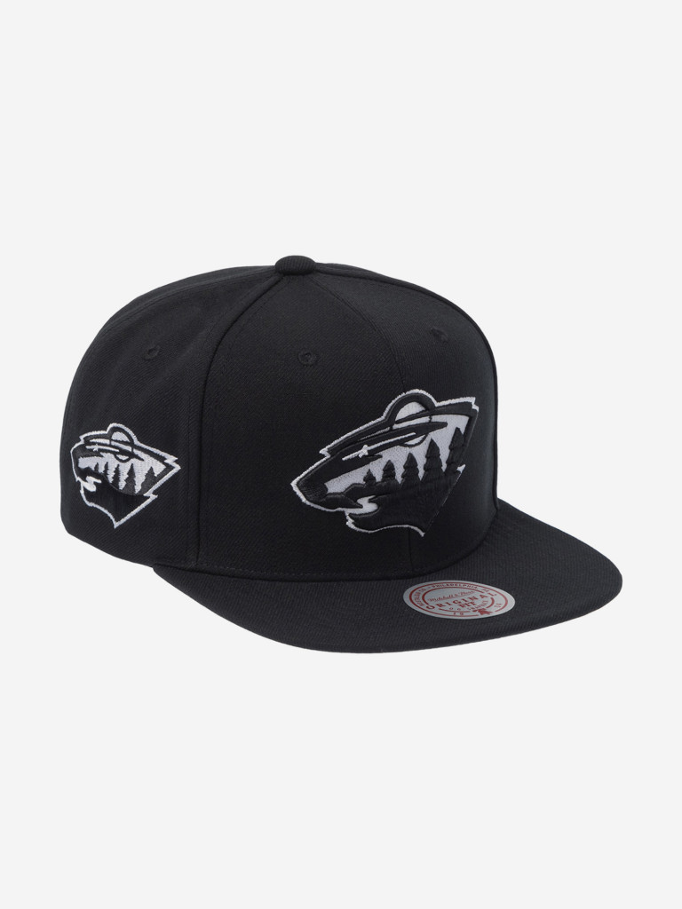 Бейсболка с прямым козырьком MITCHELL NESS HS8546-MWIBLCK Minnesota Wild NHL