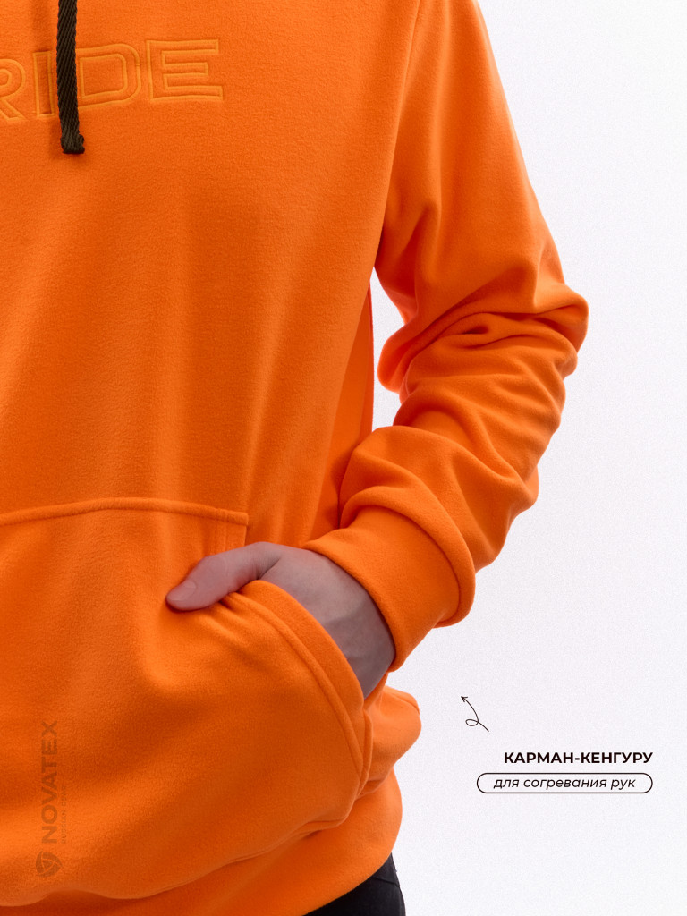 Толстовка флисовая для охоты и рыбалки PRIDE, оранжевый