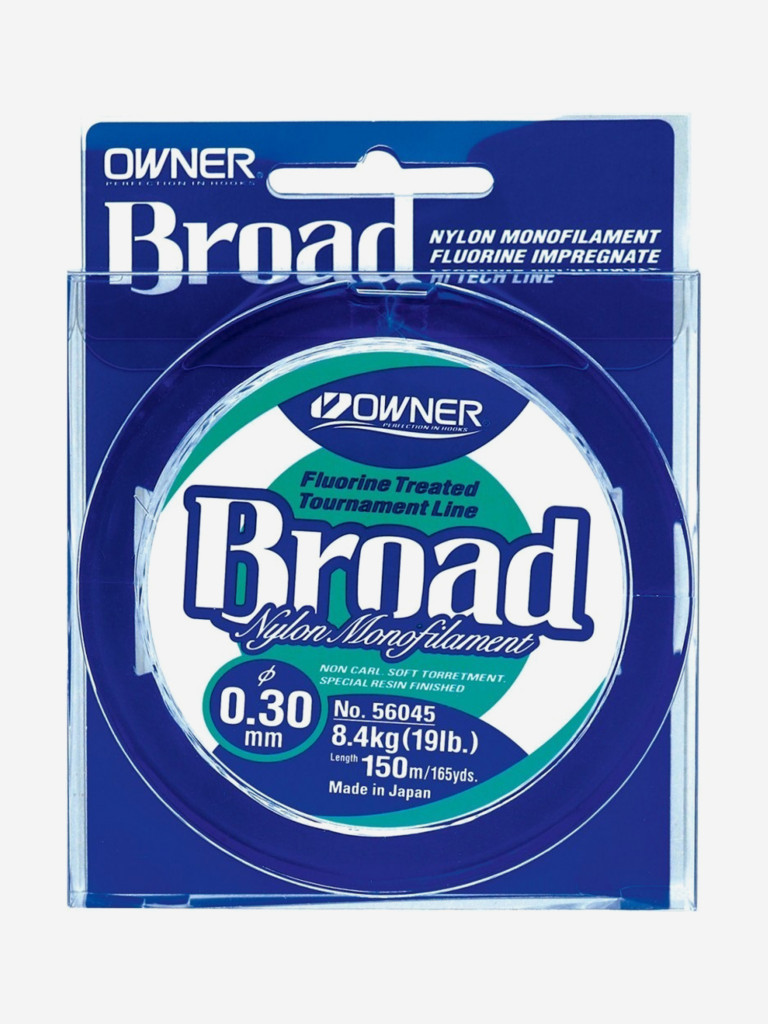 Леска рыболовная Owner Broad 150 м зеленая 0.24 мм 5 кг