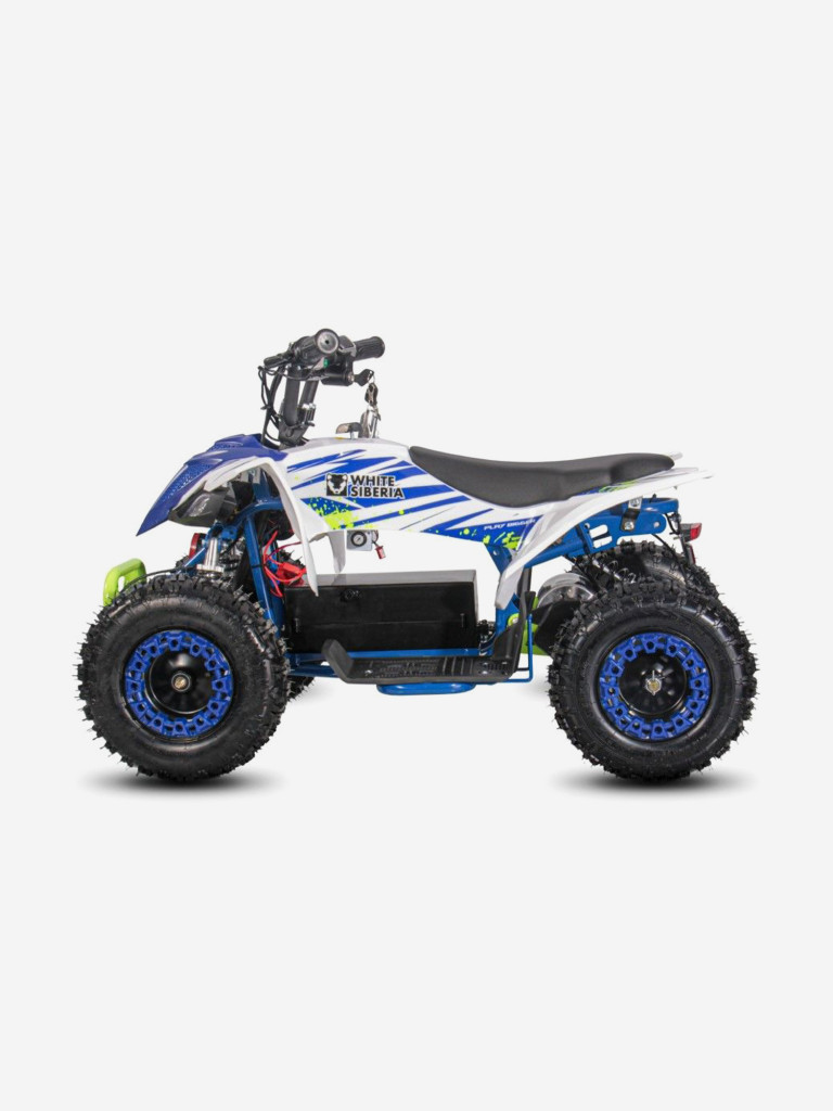 Детский электроквадроцикл White Siberia Sneg Leto R 1000W 36V 12Ah синий