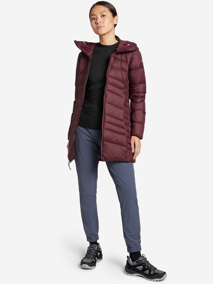 фото Куртка пуховая женская columbia autumn park down mid jacket, красный