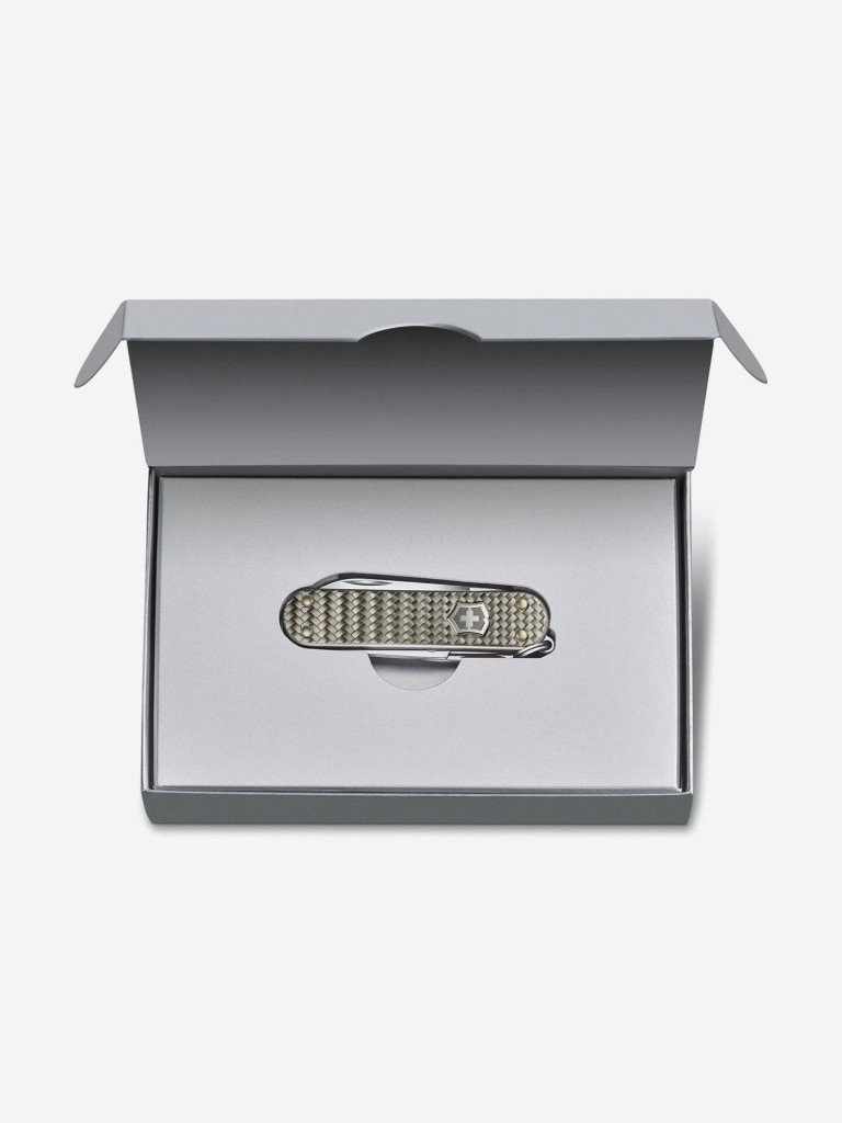 Складной нож Victorinox Classic Precious Alox, функций: 5, 58мм, серый , коробка подарочная, 0.6221.4031g