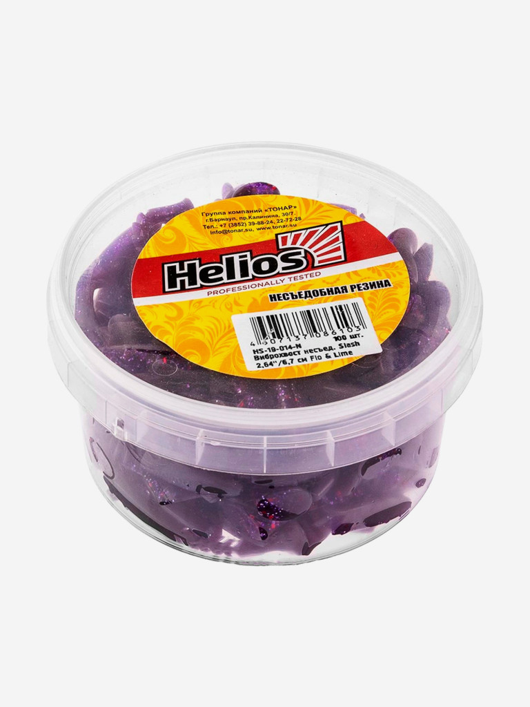 Мягкая приманка Helios Slash, 2,64'' / 6,7 см, Fio & Lime, 100 шт (HS-19-014-N)