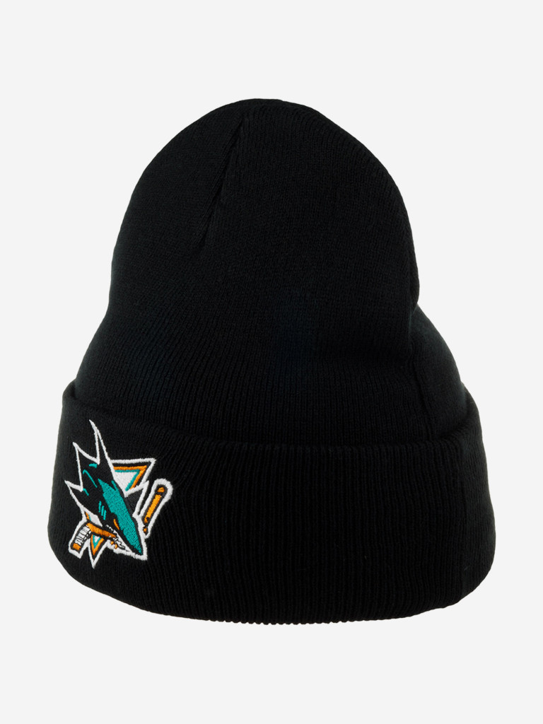 Шапка с отворотом MITCHELL NESS EU175-TEAMTALK-BLK San Jose Sharks NHL