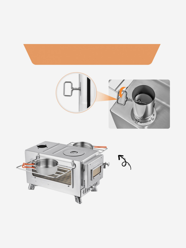 Печка KingCamp 2320 Hot Tent Stove Plus