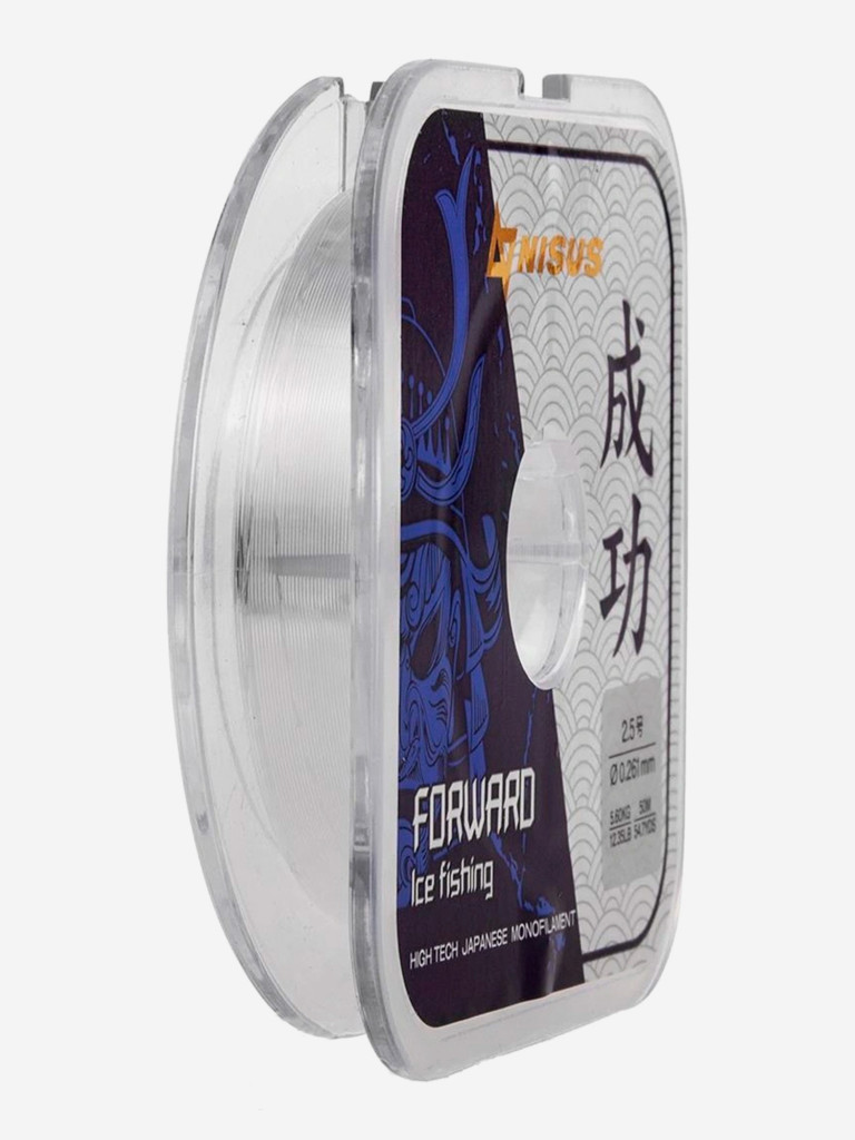 Леска для рыбалки Nisus FORWARD ICE FISHING Nylon 0,261мм, 50м, 5,6кг, прозрачный