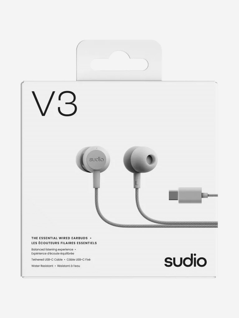 Проводные наушники Sudio V3 Wired Earbuds со встроенным микрофоном, чвет: белый