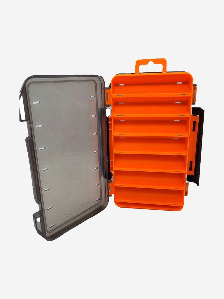 Коробка для воблеров двухсторонняя GFish 17500 (органайзер рыболовный), оранжевая
