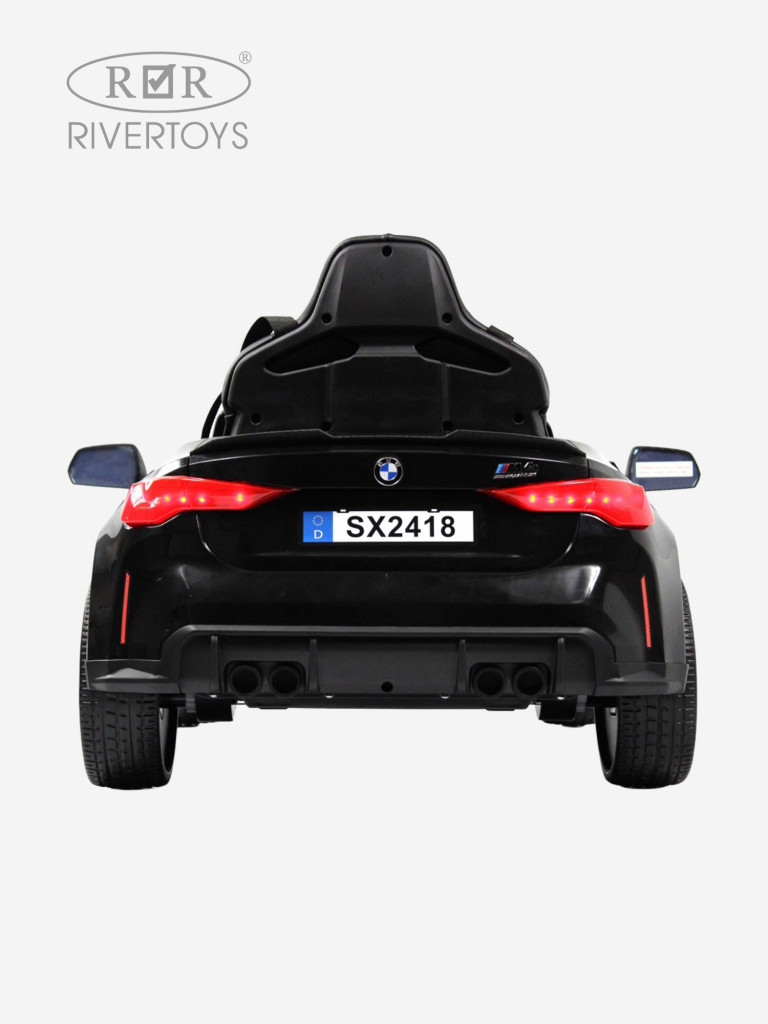 Детский электромобиль RIVERTOYS BMW M4 (A004AA) черный глянец