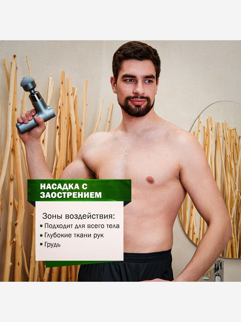 Перкуссионный массажер для спины и тела пистолет LANIQUE LQ-100 PRO