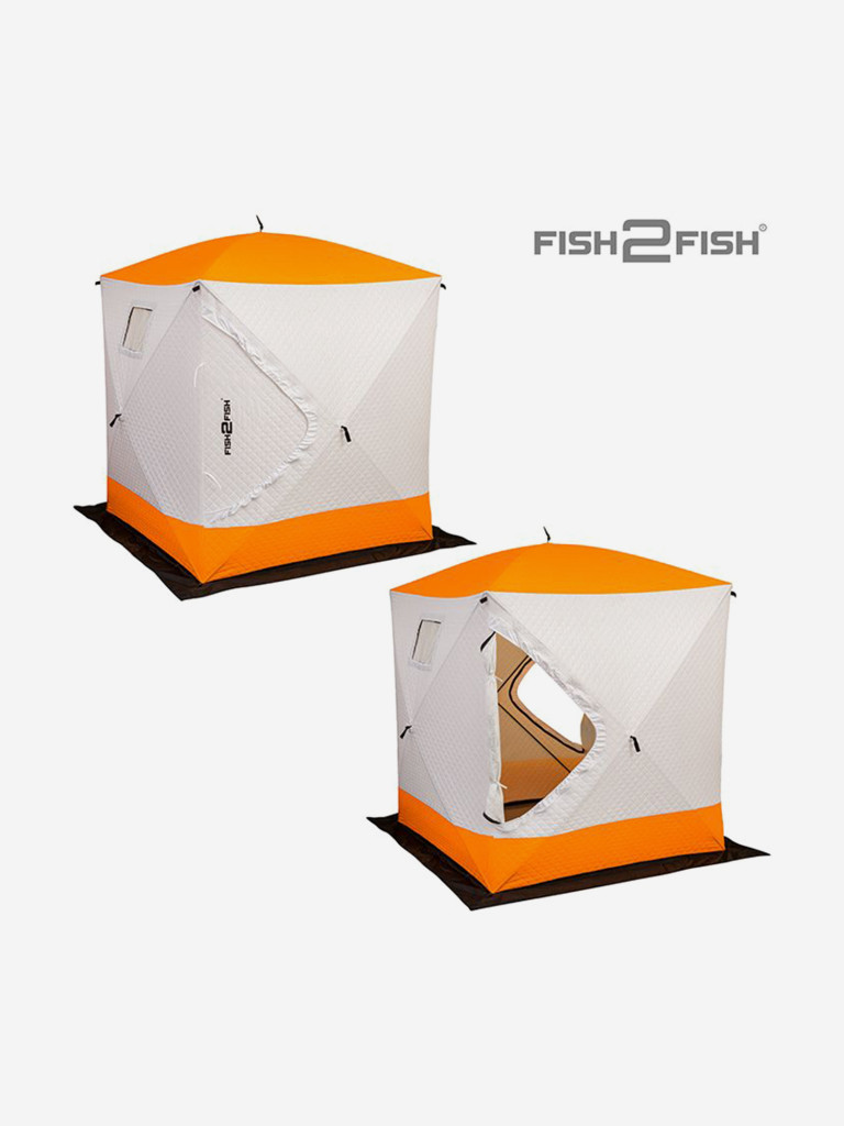 Палатка для зимней рыбалки Fish2Fish Куб 1,6х1,6х1,7 м с юбкой в чехле, утепленная
