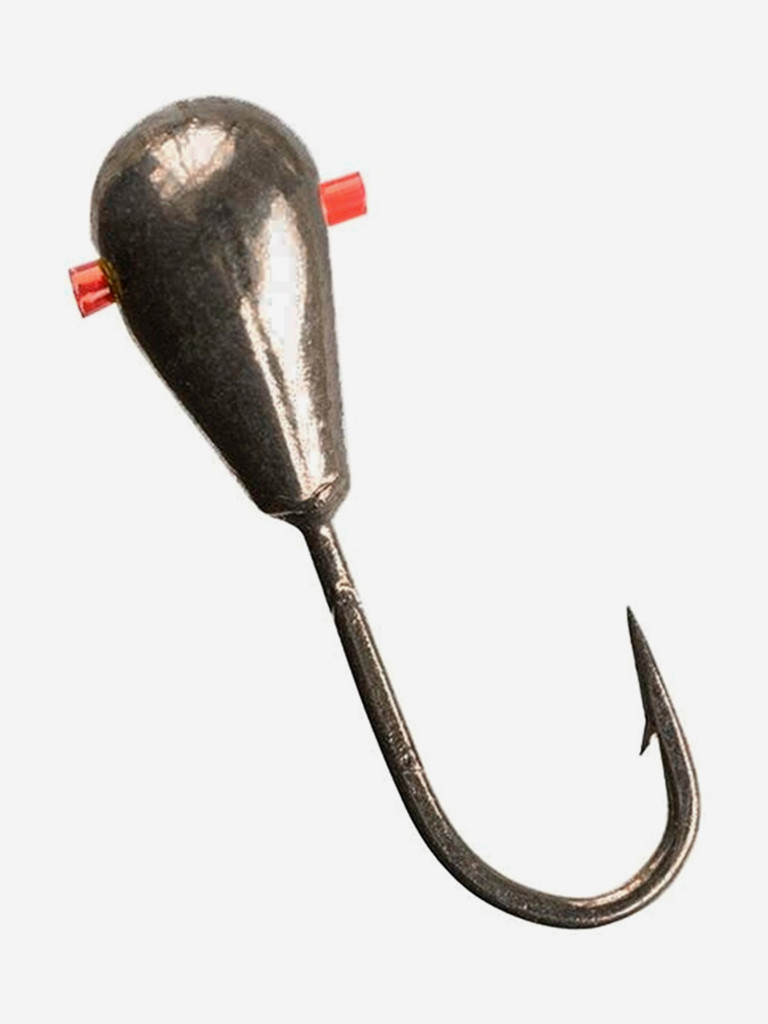 Мормышка Helios вольфрамовая Капля спорт с отверстием 3мм 0,45г Bn с кембриком (MW-3730C-Bn), 10 штук в упаковке