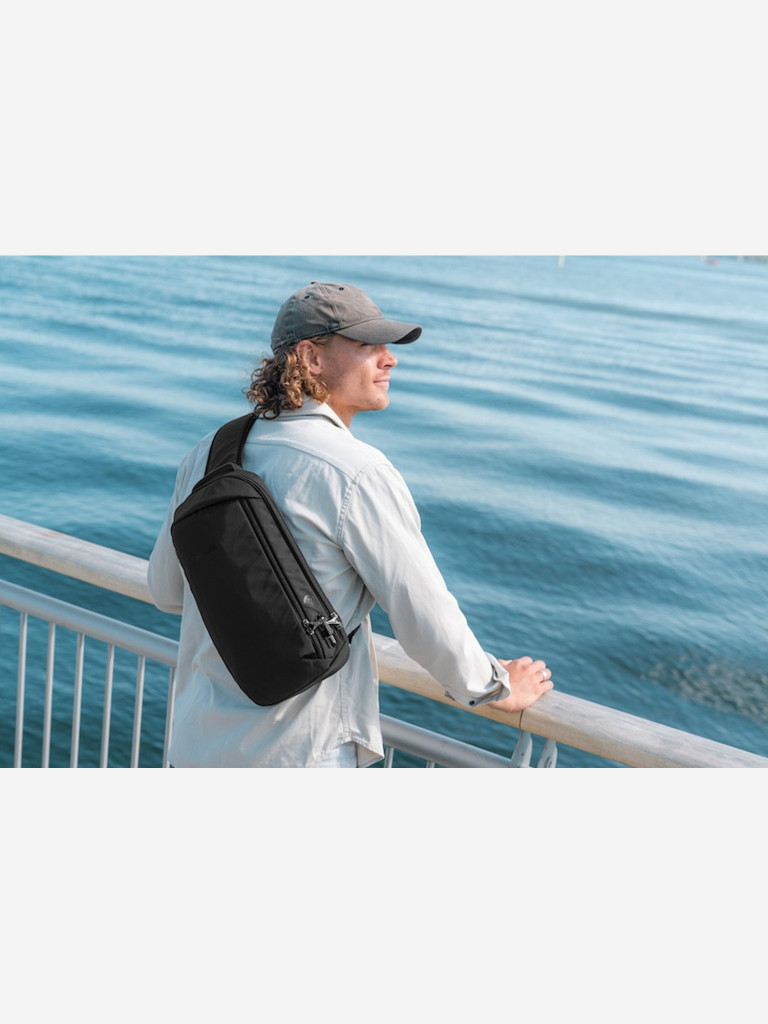 Сумка слинг антивор Pacsafe V Tech Sling, Black, 10 л.