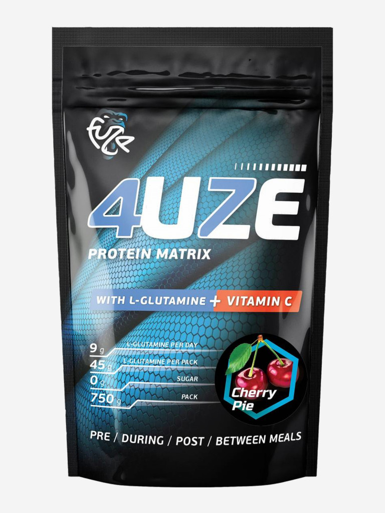 Протеин Мультикомпонентный для набора мышечной массы Fuze Protein Matrix +  Glutamine 750г, Вишневый пирог