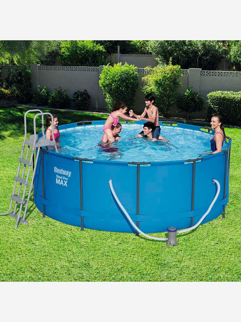 Каркасный бассейн Bestway 15427 (366х133см) лестница, фильтр насос