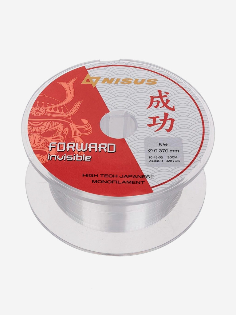 Леска для рыбалки Nisus FORWARD Invisible Nylon 0,370мм, 300м, 10,45кг, прозрачный