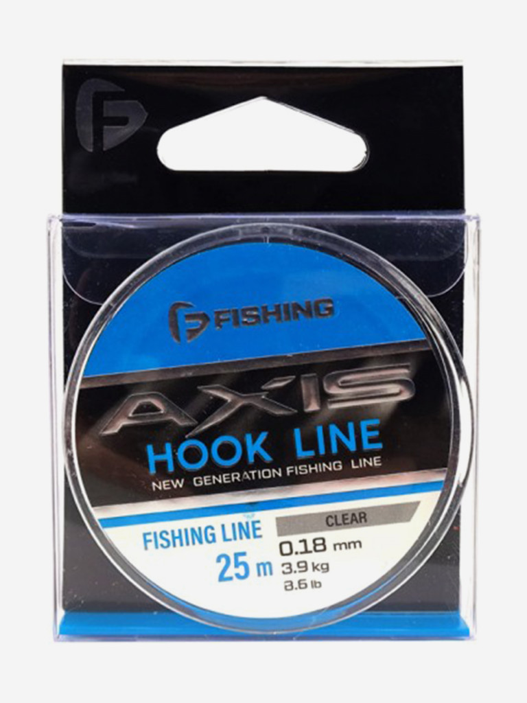 Леска F-FISHING Axis Hook Line Clear 25м 0,18мм 3,9кг 8,6lb