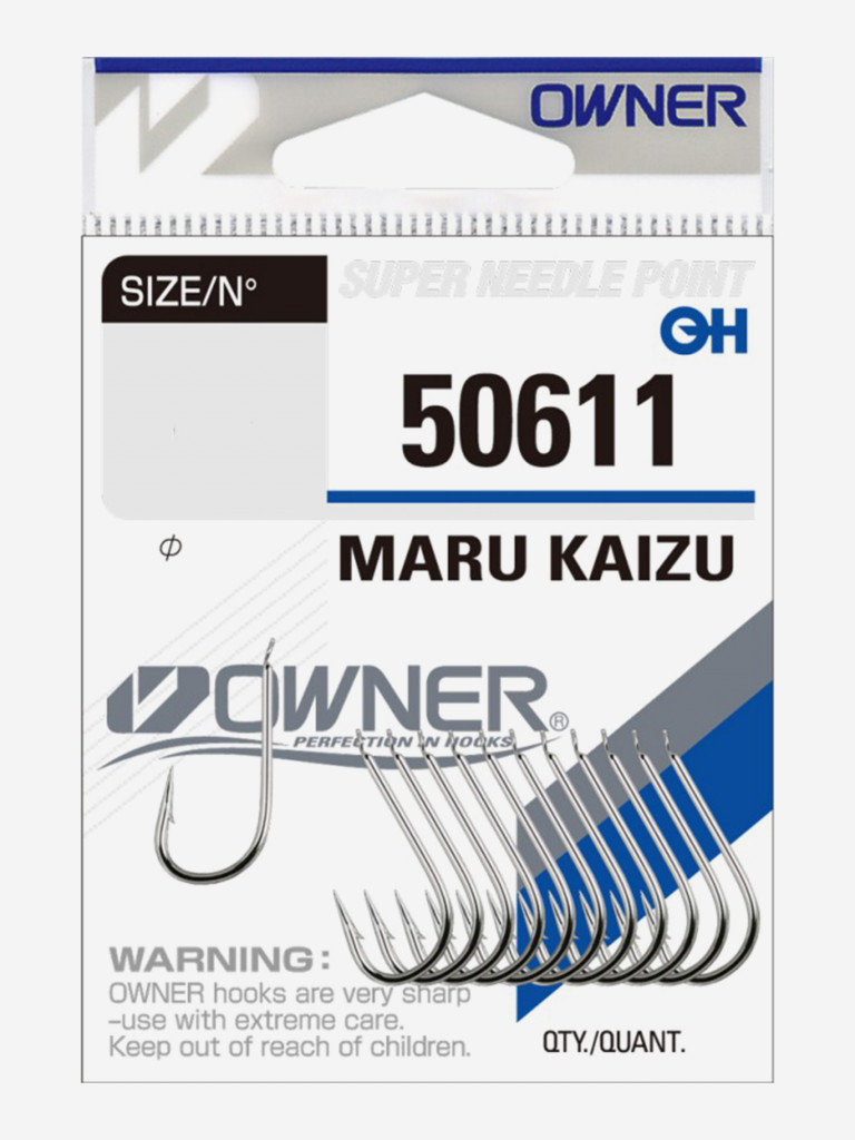 Крючок OWNER Maru Kaizu nickel №2/0 9шт