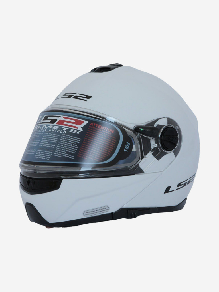 Мотошлем FF325 STROBE ELECTRIC SNOW Solid снегоходный LS2 (белый глянцевый)