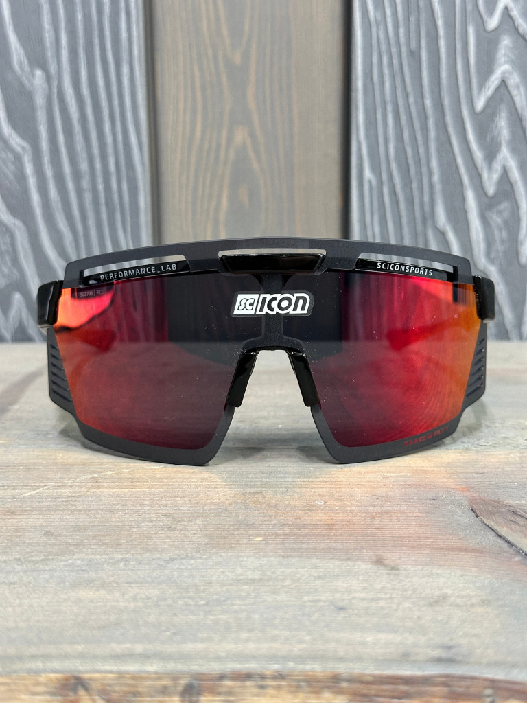 Очки спортивные Scicon AeroWatt оправа Black Gloss линза SCNPP Multimirror Red