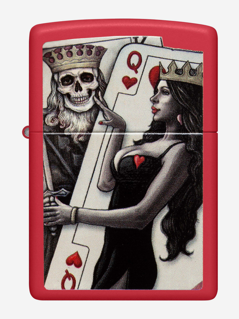 Зажигалка бензиновая ZIPPO 48624 Skull King Queen Beauty