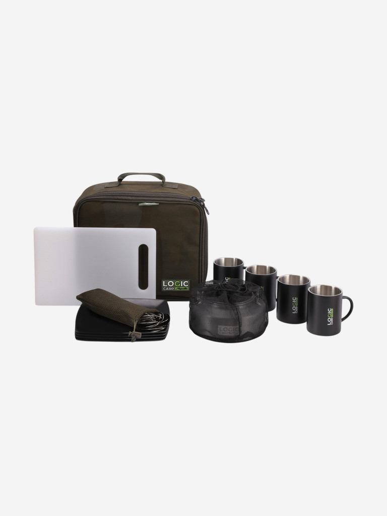 Набор посуды для четырех персон с чайником LOGIC CARP 4MAN MUGS & KETTLE DINNING SET