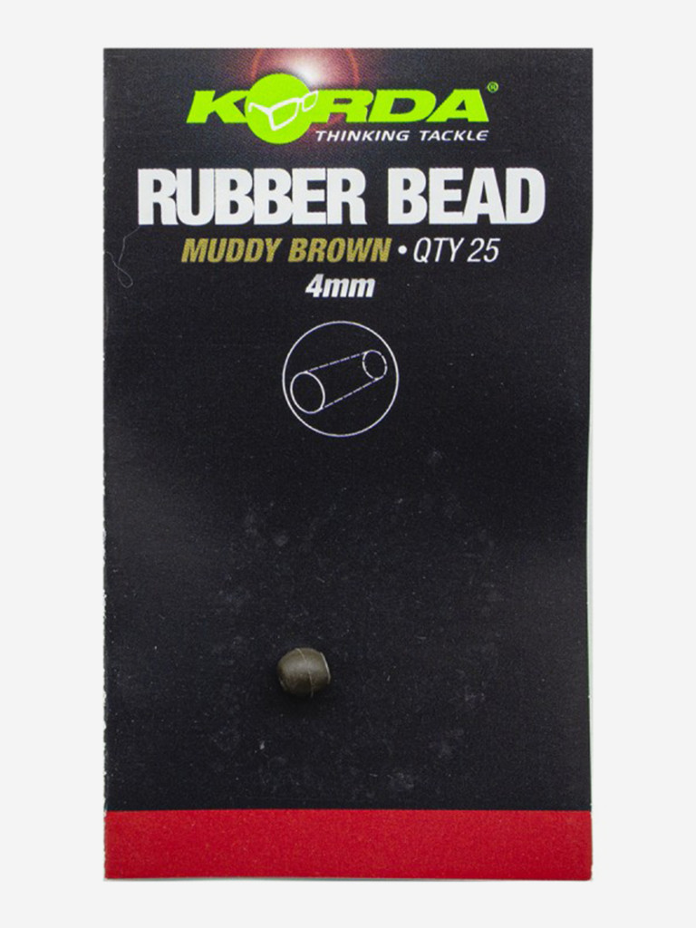 KORDA Бусина резиновая Rubber Bead Brown 4мм